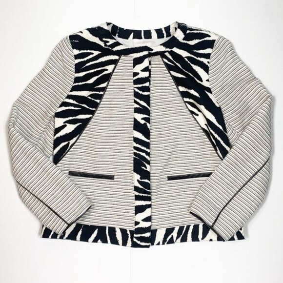 Chico’s Women's Woven Blazer Snap Closure Size Medium NWT - Picture 12 of 16